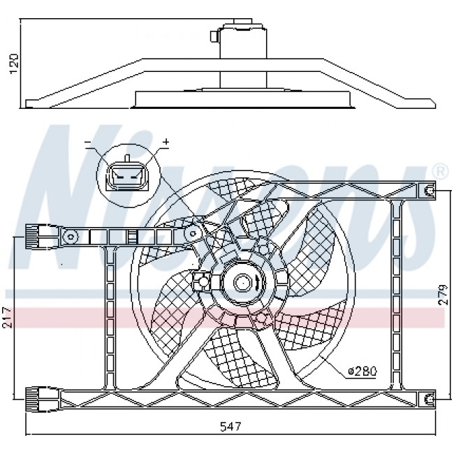 Βεντιλατέρ FIAT 500, 500 C, PANDA; LANCIA YPSILON 0.9-1.2LPG 07.07-