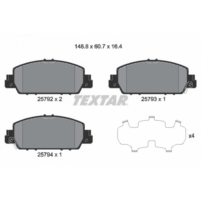 Σετ τακακιών φρένων, δίσκος φρένου HONDA ACCORD IX, HR-V 1.5-3.5 09.12- Σετ τακακιών φρένων, δίσκος φρένου HONDA ACCORD IX, HR-V 1.5-3.5 09.12-