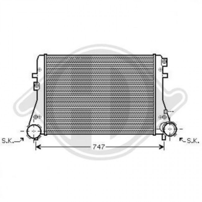 Ψυγείο Intercooler VW GOLF 2004 - 2008 ( Mk5 ) BEHR 1K0145803S