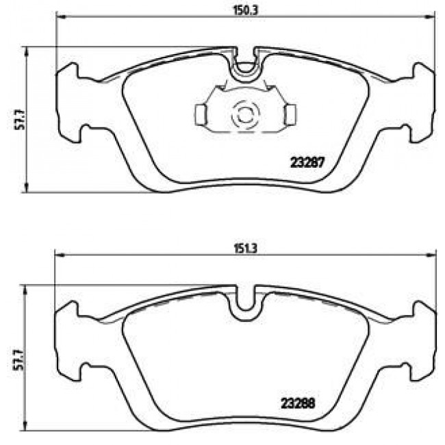 Τακάκια Σετ BMW Z3 1996 - 2003 ( E36/8 ) BREMBO P 06 024