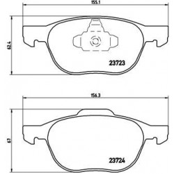 Τακάκια Σετ MAZDA 3 2004 - 2006 ( BK ) BREMBO P 24 061