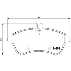 Τακάκια Σετ MERCEDES C CLASS 2007 - 2011 ( W204 ) BREMBO P 50 070