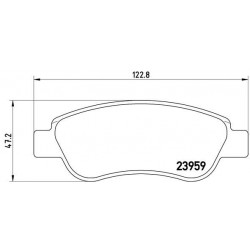 Τακάκια Σετ TOYOTA AYGO 2005 - 2009 ( B10 ) BREMBO P 61 081