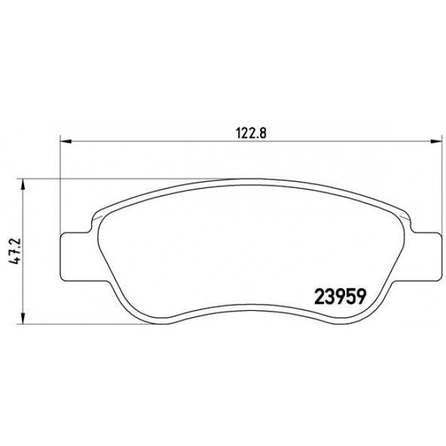 Τακάκια Σετ TOYOTA AYGO 2005 - 2009 ( B10 ) BREMBO P 61 081