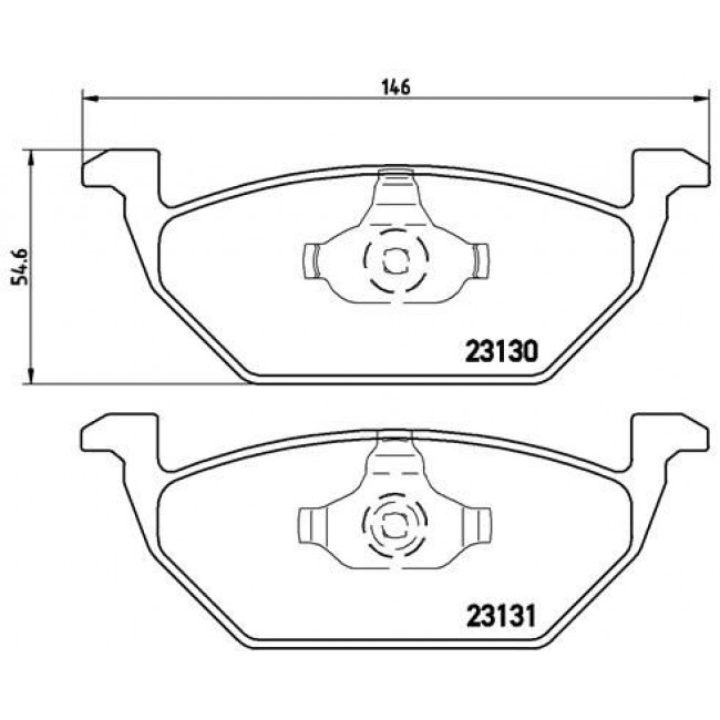 Τακάκια Σετ VW NEW BEETLE 2005 - 2011 ( 9C1 ) BREMBO P 85 041