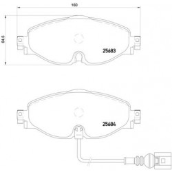 Τακάκια Σετ SEAT LEON 2013 - 2016 BREMBO P 85 126