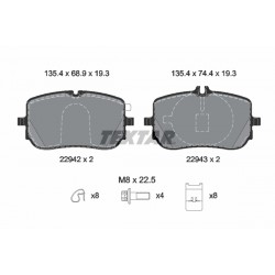 Σετ τακακιών φρένων, δίσκος φρένου  MERCEDES A (V177), A (W177), B SPORTS TOURER (W247), CLA (C118), CLA SHOOTING BRAKE (X118), GLA (H247), GLB (X247) 1.3-2.0H 07.18-