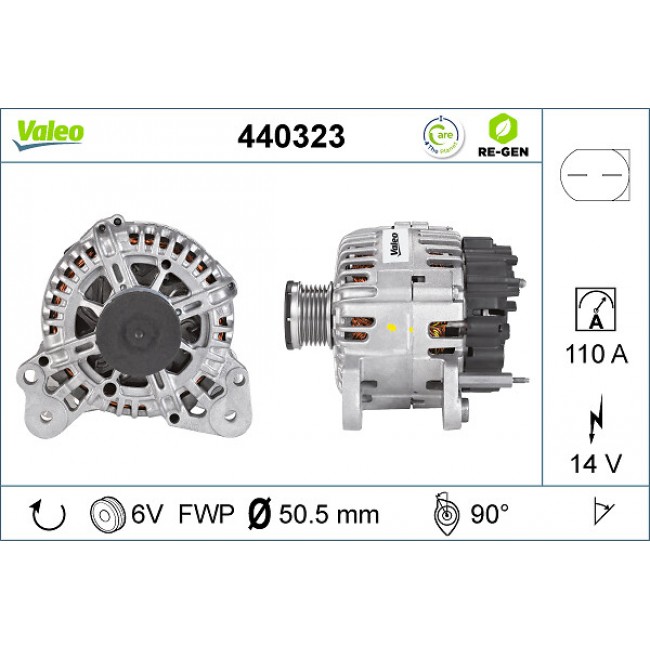 Δυναμό AUDI A1, A3; SEAT ALTEA, ALTEA XL, IBIZA IV, IBIZA IV SC, IBIZA IV ST, LEON, TOLEDO IV; SKODA FABIA II, OCTAVIA II, RAPID, ROOMSTER 1.0/1.2/1.4 11.08-05.22