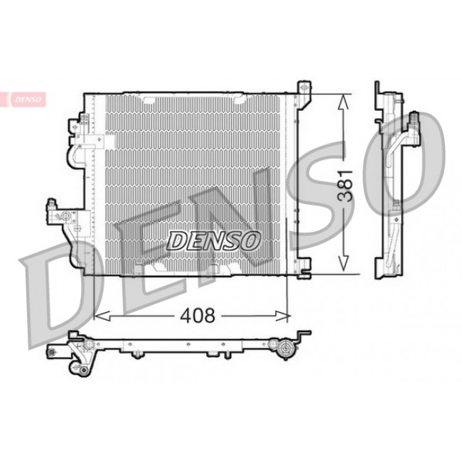 Συμπυκνωτής  σύστ. κλιματισμού OPEL ASTRA G, ASTRA H, ASTRA H GTC, ASTRA H/KOMBI, ZAFIRA B, ZAFIRA B/MINIVAN 1.3D/1.7D/1.9D 04.03-04.15