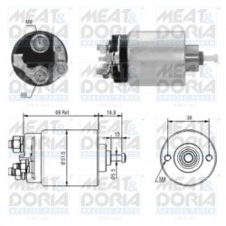 Μαγνητικός διακόπτης, μίζα VOLVO C30, S40 II, V50; FORD C-MAX, FIESTA IV, FIESTA V, FIESTA/MINIVAN, FOCUS C-MAX, FOCUS I, FOCUS II, FUSION, PUMA; MAZDA 2 1.2-1.6ALK 08.95-12.12