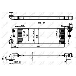 Ψυγείο αέρα υπερπλήρωσης  RENAULT GRAND SCENIC II, MEGANE II, MEGANE II/KOMBI, SCENIC II 1.5D/1.9D/2.0 09.02-