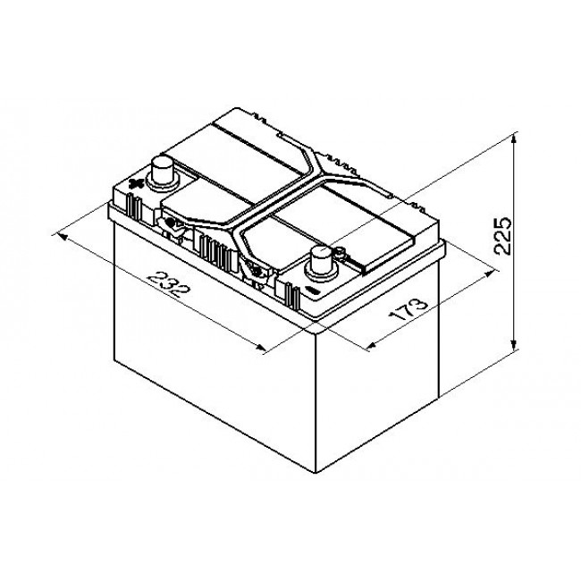 Μπαταρία BOSCH 12V 60Ah/540A S4 (L+ 1) 232x173x225  ||0 092 S40 250||