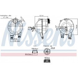 Δοχείο διαστολής, ψυκτικό υγρό DS DS 3; CITROEN C2, C2 ENTERPRISE, C3 AIRCROSS II, C3 I, C3 II, C3 III, C3 PICASSO, C3 PLURIEL, C4 CACTUS, C-ELYSEE, DS3, JUMPY III, SPACETOURER 09.91-