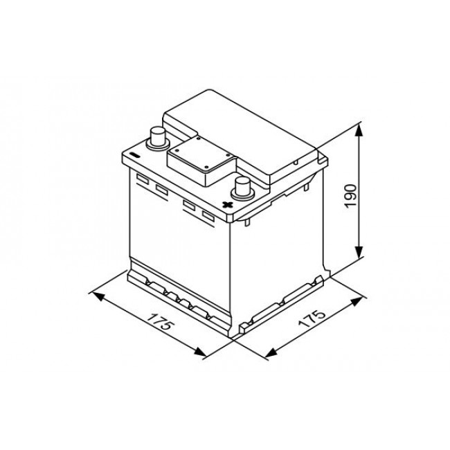 Μπαταρία BOSCH 12V 44Ah/420A S4 (R+ 1) 175x175x190 B13 ||0 092 S40 001||