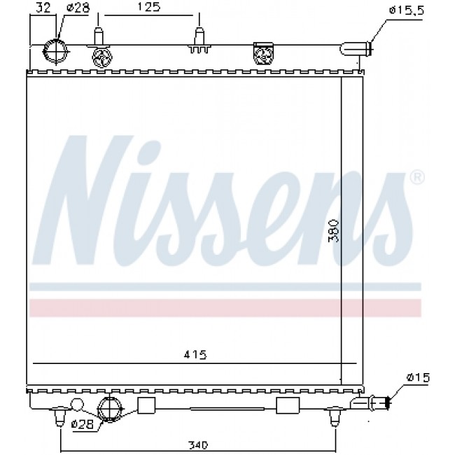 Ψυγείο νερού/εξαρτήματα CITROEN C2, C2 ENTERPRISE, C3 I, C3 II, C3 PLURIEL; PEUGEOT 1007, 207 1.1-1.6D 02.02-