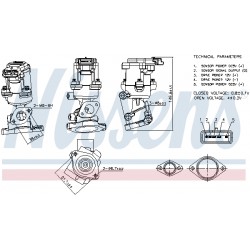 Βαλβίδα AGR CITROEN C5 III, C6; JAGUAR S-TYPE II, XF I, XJ; LAND ROVER DISCOVERY III, DISCOVERY IV, RANGE ROVER SPORT I; PEUGEOT 407, 607 2.7D 06.04-