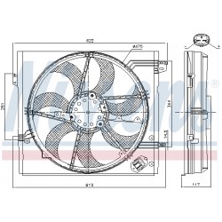 Βεντιλατέρ  NISSAN QASHQAI II; RENAULT KADJAR 1.2-1.6D 11.13-