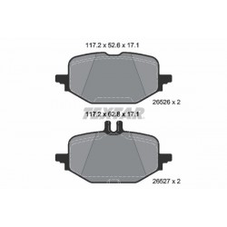 Σετ τακακιών φρένων, δίσκος φρένου  MERCEDES C ALL-TERRAIN (S206), C T-MODEL (S206), C (W206), CLE (A236), CLE (C236), E ALL-TERRAIN (S214), E T-MODEL (S214), E (W214) 1.5H-3.0H 03.21-