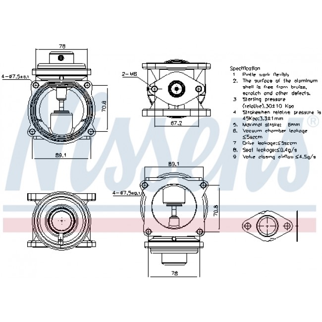 Βαλβίδα AGR VW PHAETON, TOUAREG 5.0D 10.02-05.10