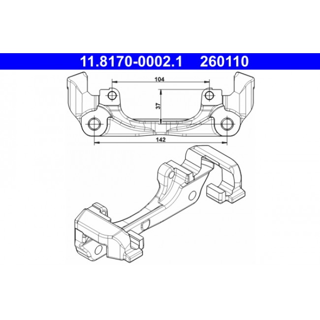 Φορέας, δαγκάνα φρένου DACIA DOKKER, DOKKER EXPRESS/MINIVAN, DUSTER, DUSTER/SUV, LODGY; RENAULT ARKANA I, CAPTUR I, DUSTER, FLUENCE, GRAND SCENIC III, KAPTUR, MEGANE 1.0-Electric 11.08-