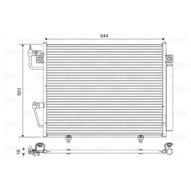 Συμπυκνωτής σύστ. κλιματισμού MITSUBISHI PAJERO III, PAJERO IV, PAJERO SPORT II 3.2D/3.8 10.01-