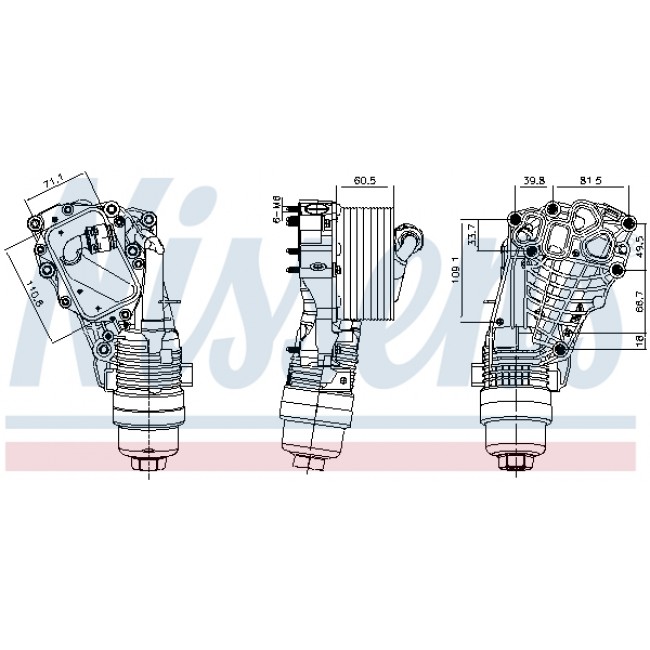 Ψυγείο λαδιού  BMW 1 (F40), 2 (F45), 2 GRAN COUPE (F44), 2 GRAN TOURER (F46), 2 GRAN TOURER VAN (F46), X1 (F48), X2 (F39); MINI (F55), (F56), (F57) 1.2-2.0D 09.13-