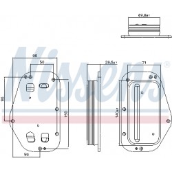 Ψυγείο λαδιού ALFA ROMEO 159; CHEVROLET AVEO / KALOS, CRUZE, ORLANDO, TRAX; FIAT CROMA; OPEL ASTRA H, ASTRA H CLASSIC, ASTRA H GTC, ASTRA H/KOMBI, ASTRA J, ASTRA J GTC, CORSA D 1.4-2.2 06.05-