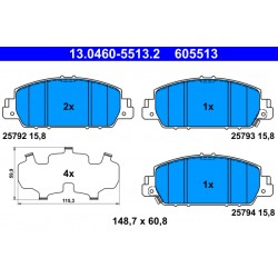 Σετ τακακιών φρένων, δίσκος φρένου  HONDA HR-V 1.5/1.6D/1.8 11.14-