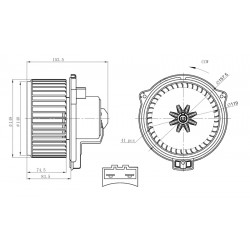 Ανεμιστήρας εσωτερικού χώρου LAND ROVER DISCOVERY III, DISCOVERY IV, RANGE ROVER SPORT I, RANGE ROVER SPORT II 2.7D-5.0 07.04-