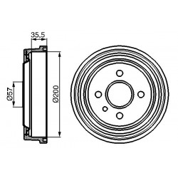 Ταμπούρο φρένου OPEL ASTRA F, ASTRA F/KOMBI, KADETT D, KADETT E 1.0-1.7D 08.79-01.99