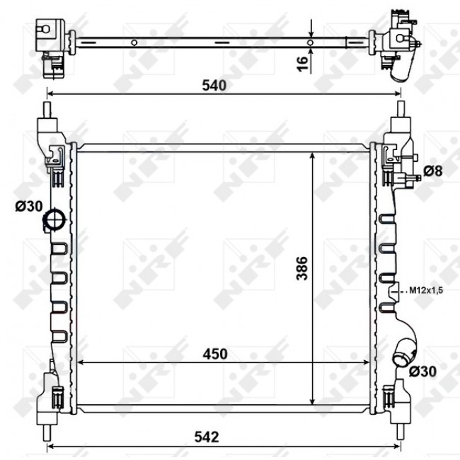 Ψυγείο νερού/εξαρτήματα CHEVROLET SPARK 1.0-1.2LPG 03.10-