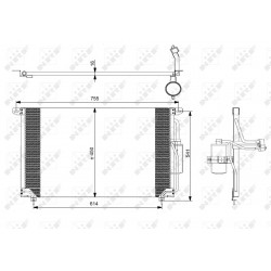 Συμπυκνωτής σύστ. κλιματισμού OPEL OMEGA B 2.0-3.2 03.94-07.03