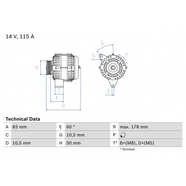 Δυναμό  MERCEDES C T-MODEL (S202), C (W202), CLK (A208), CLK (C208), E T-MODEL (S210), E (VF210), E (W210), G (W463), SL (R129) 2.4-5.0 12.96-12.15