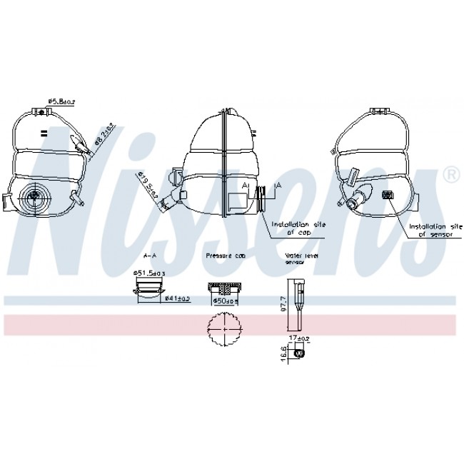 Δοχείο διαστολής, ψυκτικό υγρό  OPEL VECTRA B 10.95-07.03