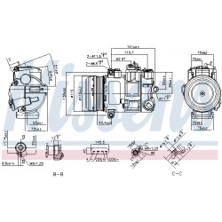 Συμπιεστής, συστ. κλιματισμού MERCEDES C (C204), C (W204), C T-MODEL (S204), E (A207), E (C207), E (W212), E T-MODEL (S212), GL (X166), GLK (X204), SLK (R172) 2.2D/3.0D/3.5 08.08-