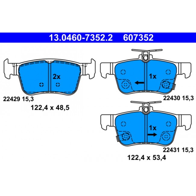 Σετ τακακιών φρένων, δίσκος φρένου HONDA CIVIC X, E 1.0-Electric 09.15- Σετ τακακιών φρένων, δίσκος φρένου HONDA CIVIC X, E 1.0-Electric 09.15-