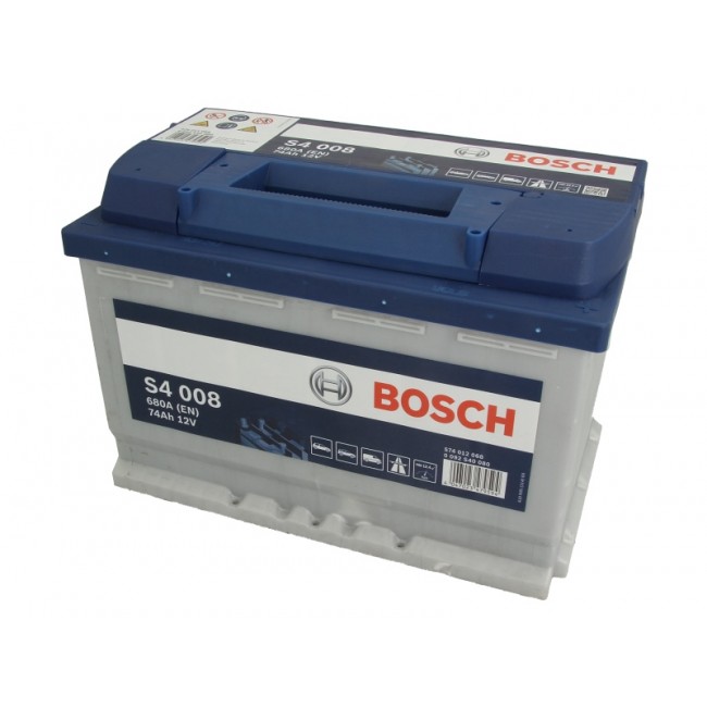 Μπαταρία BOSCH 12V 74Ah/680A S4 (R+ 1) 278x175x190 ||0 092 S40 080||