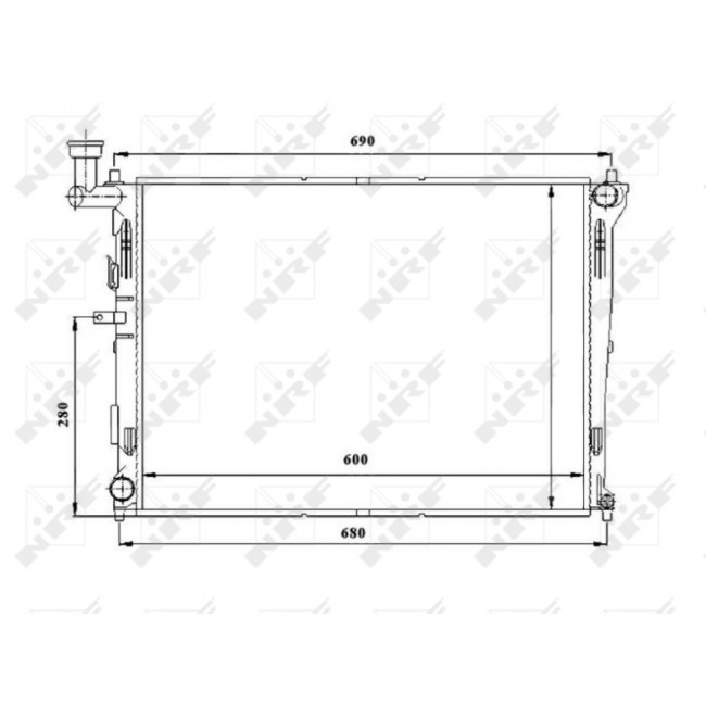 Ψυγείο νερού/εξαρτήματα HYUNDAI ELANTRA IV, I30; KIA CEE'D, PRO CEE'D 1.4-2.0LPG 06.06-02.13