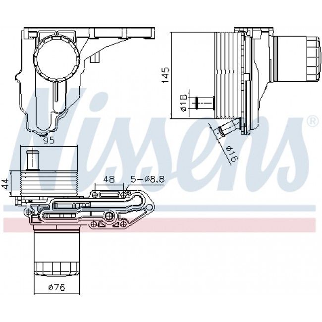 Ψυγείο λαδιού  FORD TRANSIT, TRANSIT V363 2.2D-3.2D 04.06-