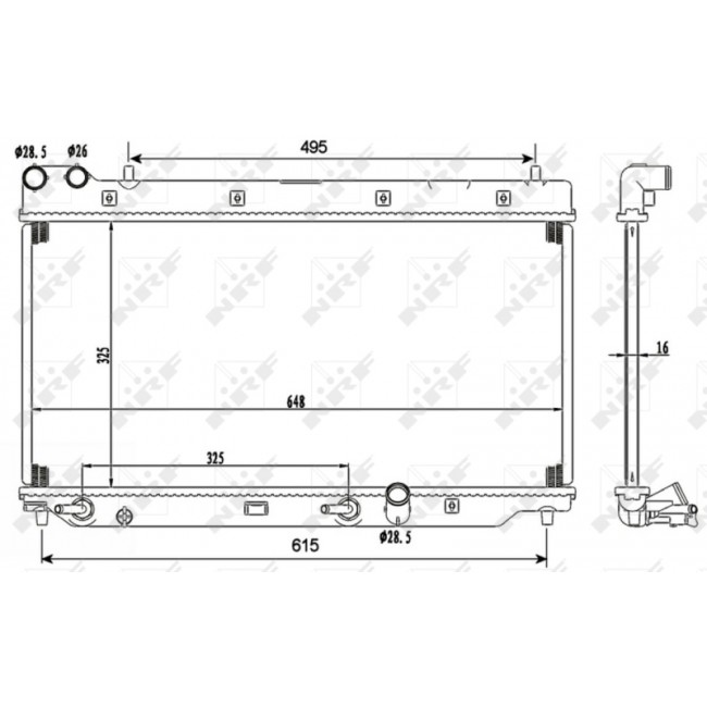 Ψυγείο νερού/εξαρτήματα  HONDA JAZZ II 1.2/1.3/1.4 03.02-10.08