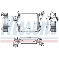 Ψυγείο αέρα υπερπλήρωσης  AUDI Q7, Q8; VW TOUAREG 2.0-3.0H 06.15-