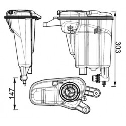 Δοχείο διαστολής, ψυκτικό υγρό AUDI A4 ALLROAD B8, A4 B8, A5, Q5 10.07-05.17