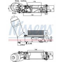 Ψυγείο λαδιού CHRYSLER TOWN & COUNTRY, VOYAGER V; DODGE JOURNEY; JEEP GRAND CHEROKEE IV, WRANGLER III 3.6/3.6ALK 11.10-