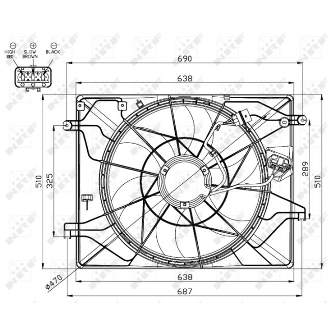 Βεντιλατέρ HYUNDAI GENESIS 3.8 01.08-02.14