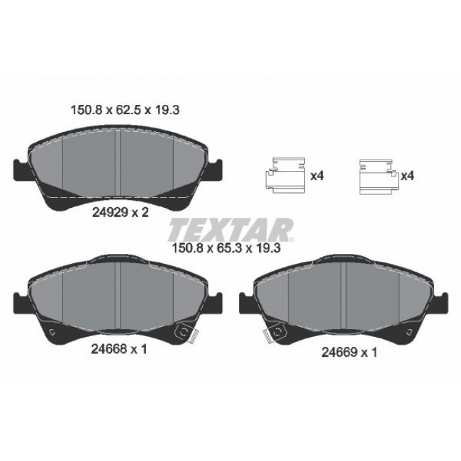 Σετ τακακιών φρένων, δίσκος φρένου TOYOTA AURIS, AVENSIS, COROLLA, VERSO 1.6-2.2D 10.06-10.18 Σετ τακακιών φρένων, δίσκος φρένου TOYOTA AURIS, AVENSIS, COROLLA, VERSO 1.6-2.2D 10.06-10.18