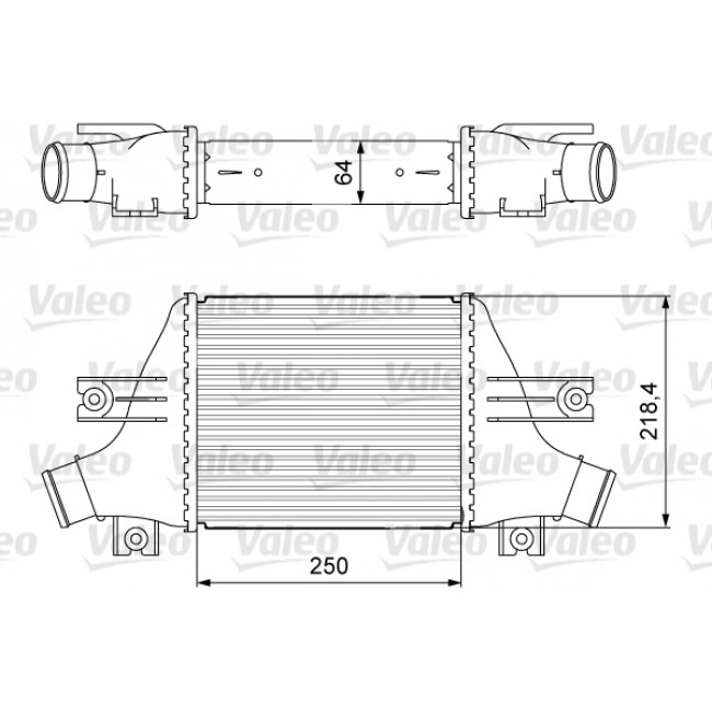 Ψυγείο αέρα υπερπλήρωσης CITROEN C4 AIRCROSS; MITSUBISHI ASX; PEUGEOT 4008 1.6D/1.8D/2.2D 06.10-