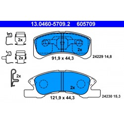 Σετ τακακιών φρένων, δίσκος φρένου DAIHATSU CUORE V, CUORE VI, CUORE VII, TREVIS; MITSUBISHI MIRAGE / SPACE STAR VI, MIRAGE VI 0.7-1.2LPG 11.98-