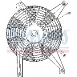 Βεντιλατέρ  MITSUBISHI PAJERO II, PAJERO III 2.5D/3.2D/3.5 04.00-09.07