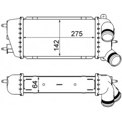 Ψυγείο αέρα υπερπλήρωσης CITROEN C2, C3 I, C3 PLURIEL 1.4D 02.02-