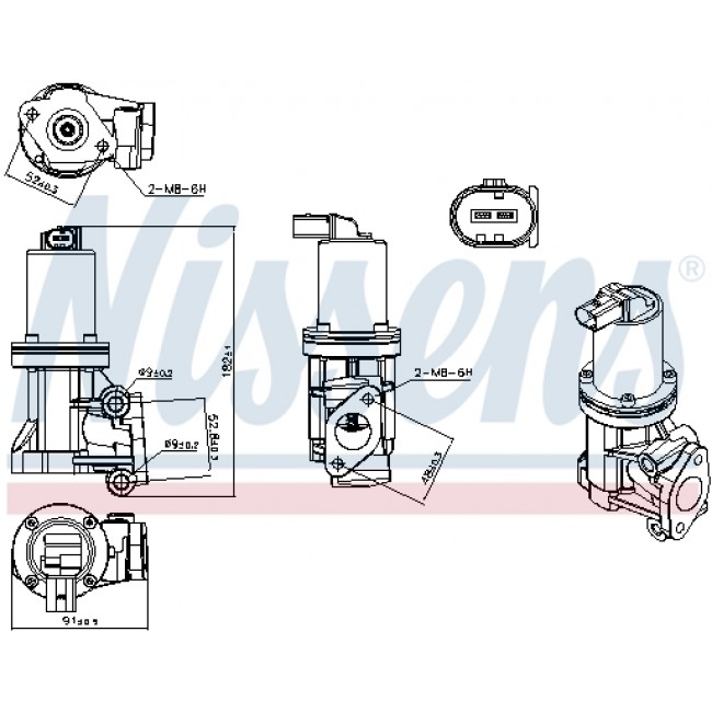Βαλβίδα AGR HYUNDAI ACCENT III, GETZ, I10 I, I30; KIA CEE'D, CERATO I, PICANTO I, PRO CEE'D, RIO II 1.1D/1.5D/1.6D 03.03-12.12 Βαλβίδα AGR HYUNDAI ACCENT III, GETZ, I10 I, I30; KIA CEE'D, CERATO I, PICANTO I, PRO CEE'D, RIO II 1.1D/1.5D/1.6D 03.03-12.12